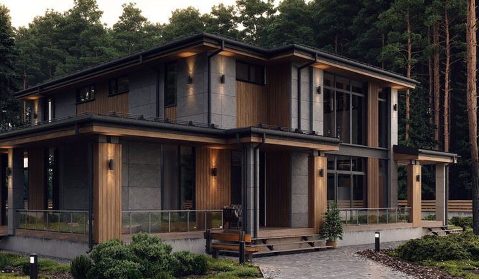 Современные, инновационные каменные дома с индивидуальным дизайн проектом